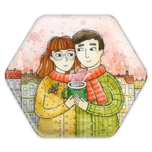 پیکسل شش ضلعی عاشقانه