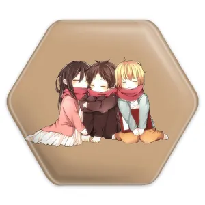 پیکسل شش ضلعی میکاسا و ارن و ارمین انیمه اتک آن تایتان Attack on Titan