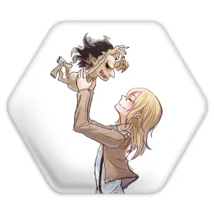 پیکسل شش ضلعی هیستوریا و یمیر انیمه اتک آن تایتان Attack on Titan