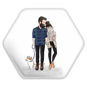 پیکسل شش ضلعی عاشقانه