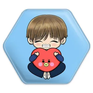 پیکسل شش ضلعی تهیونگ Taehyung گروه بی تی اس BTS