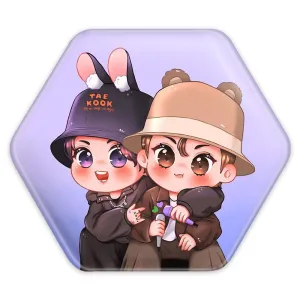 پیکسل شش ضلعی  تهیونگ و جونگ کوک گروه بی تی اس BTS