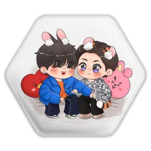 پیکسل شش ضلعی  تهیونگ و جونگ کوک گروه بی تی اس BTS