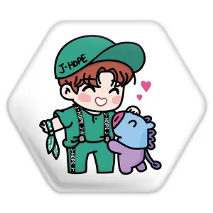 پیکسل شش ضلعی جی هوپ J Hope  گروه بی تی اس BTS