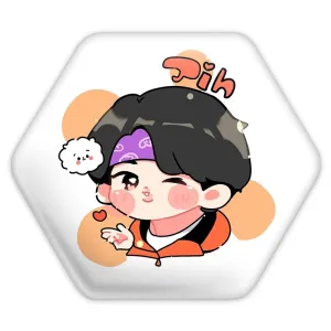 پیکسل شش ضلعی جین Jin گروه بی تی اس BTS