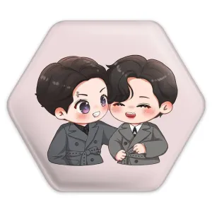 پیکسل شش ضلعی  تهیونگ و جونگ کوک گروه بی تی اس BTS
