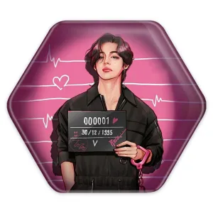 پیکسل شش ضلعی تهیونگ Taehyung گروه بی تی اس BTS