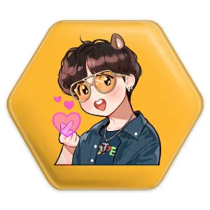 پیکسل شش ضلعی جی هوپ J Hope گروه بی تی اس BTS