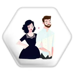 پیکسل شش ضلعی عاشقانه