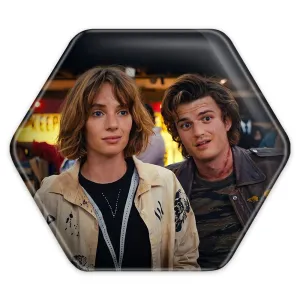 پیکسل شش ضلعی استیو و رابین سریال استرنجر تینگز Stranger Things