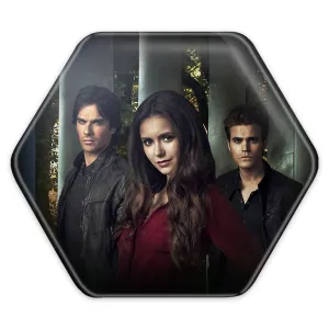 پیکسل شش ضلعی استفان و الینا و دیمون خاطرات یک خون آشام The Vampire Diaries