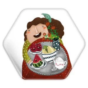 پیکسل شش ضلعی شب یلدا