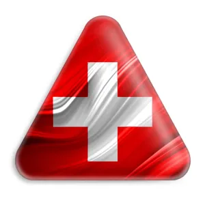 پیکسل مثلثی پرچم سوئیس