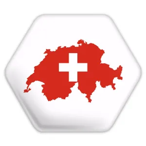 پیکسل شش ضلعی پرچم سوئیس