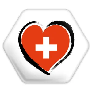 پیکسل شش ضلعی پرچم سوئیس