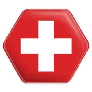پیکسل شش ضلعی پرچم سوئیس