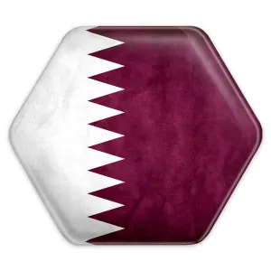 پیکسل شش ضلعی پرچم قطر