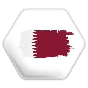 پیکسل شش ضلعی پرچم قطر