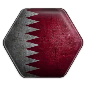 پیکسل شش ضلعی پرچم قطر