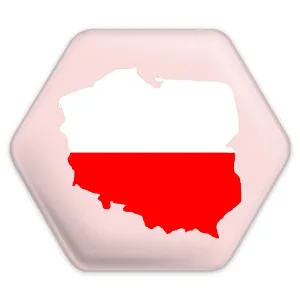 پیکسل شش ضلعی پرچم لهستان