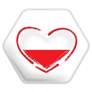 پیکسل شش ضلعی پرچم لهستان