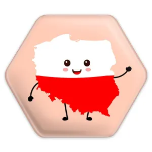 پیکسل شش ضلعی پرچم لهستان