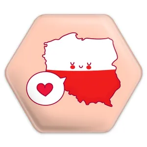 پیکسل شش ضلعی پرچم لهستان
