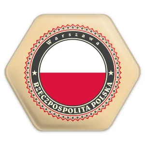 پیکسل شش ضلعی پرچم لهستان