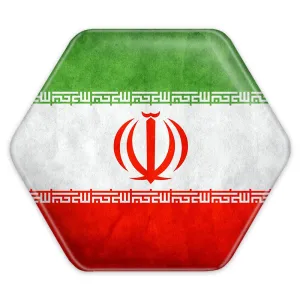 پیکسل شش ضلعی پرچم ایران