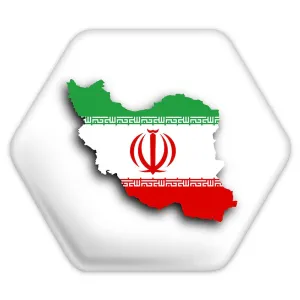 پیکسل شش ضلعی پرچم ایران