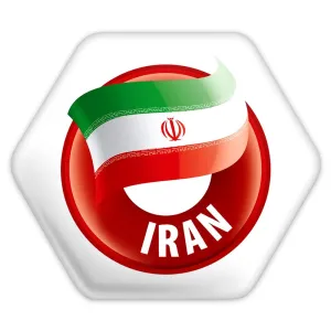 پیکسل شش ضلعی پرچم ایران