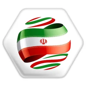 پیکسل شش ضلعی پرچم ایران