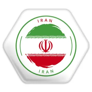 پیکسل شش ضلعی پرچم ایران