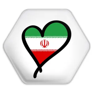 پیکسل شش ضلعی پرچم ایران