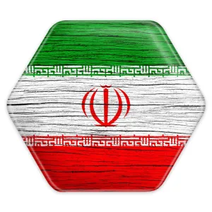 پیکسل شش ضلعی پرچم ایران
