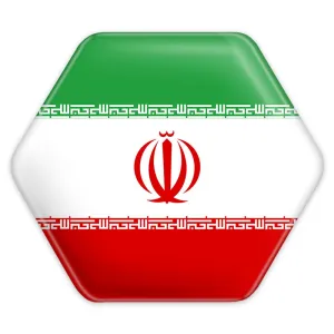 پیکسل شش ضلعی پرچم ایران