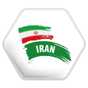 پیکسل شش ضلعی پرچم ایران