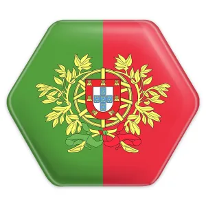 پیکسل شش ضلعی پرچم پرتغال