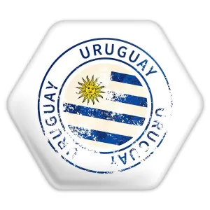 پیکسل شش ضلعی پرچم اروگوئه