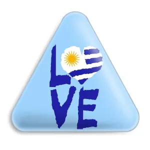 پیکسل مثلثی پرچم اروگوئه
