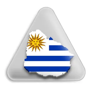 پیکسل مثلثی پرچم اروگوئه