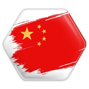 پیکسل شش ضلعی پرچم چین
