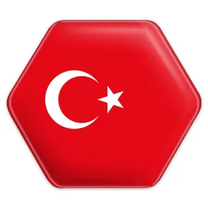 پیکسل شش ضلعی پرچم ترکیه