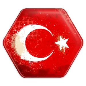 پیکسل شش ضلعی پرچم ترکیه