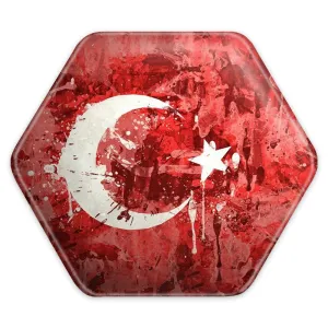 پیکسل شش ضلعی پرچم ترکیه