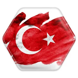 پیکسل شش ضلعی پرچم ترکیه