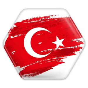 پیکسل شش ضلعی پرچم ترکیه