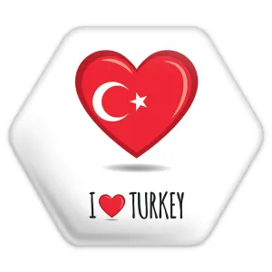 پیکسل شش ضلعی پرچم ترکیه