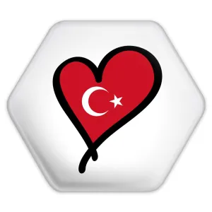 پیکسل شش ضلعی پرچم ترکیه