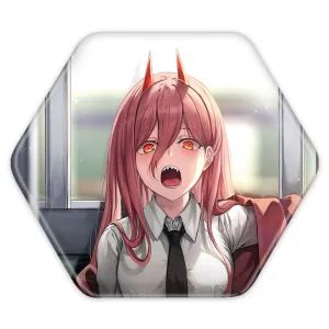 پیکسل شش ضلعی پاور انیمه مرد اره ای Chainsaw Man